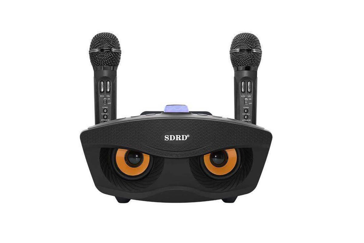 SDRD Owl Wireless Bluetooth Speaker With 2 Microphones Home Karaoke sd-306 SDRD Owl Wireless Bluetooth Speaker With 2 Microphones Home Karaoke sd-306